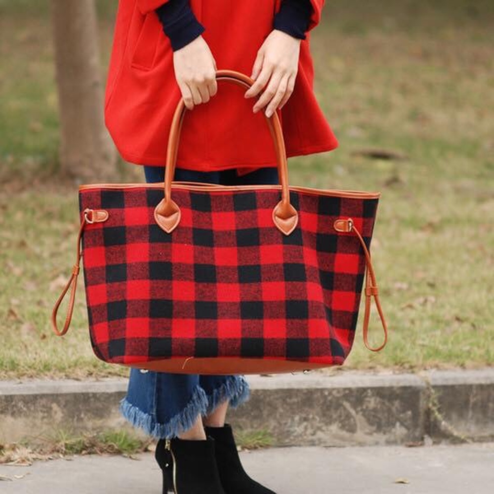 Buffalo Plaid Weekender Bag